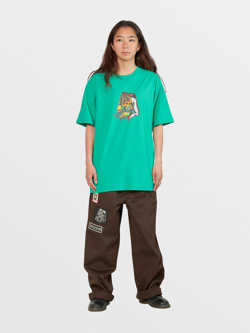 Tokyo True Featured Artist Yusuke Hamamoto Piper Short Sleeve Tee - Emerald Green