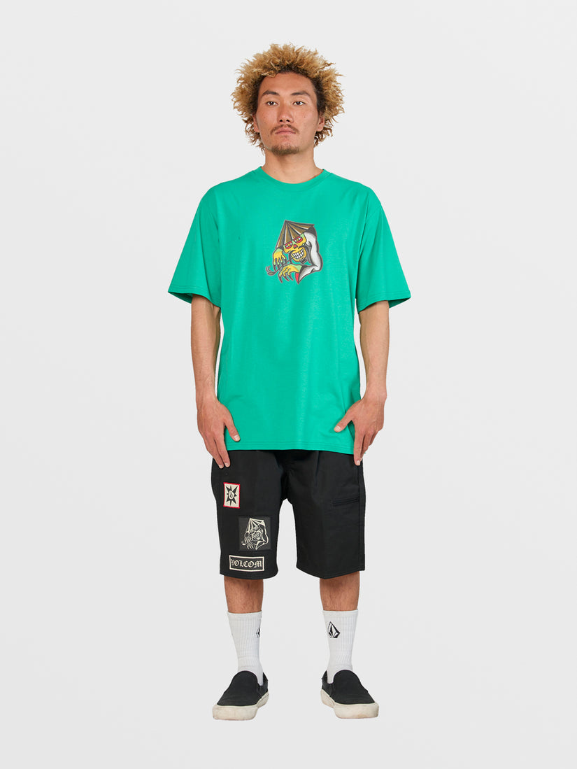 Tokyo True Featured Artist Yusuke Hamamoto Piper Short Sleeve Tee - Emerald Green