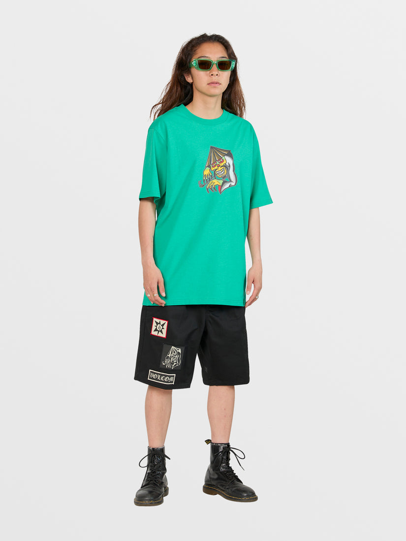 Tokyo True Featured Artist Yusuke Hamamoto Piper Short Sleeve Tee - Emerald Green