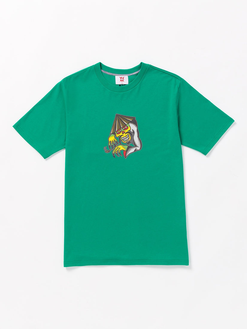 Tokyo True Featured Artist Yusuke Hamamoto Piper Short Sleeve Tee - Emerald Green