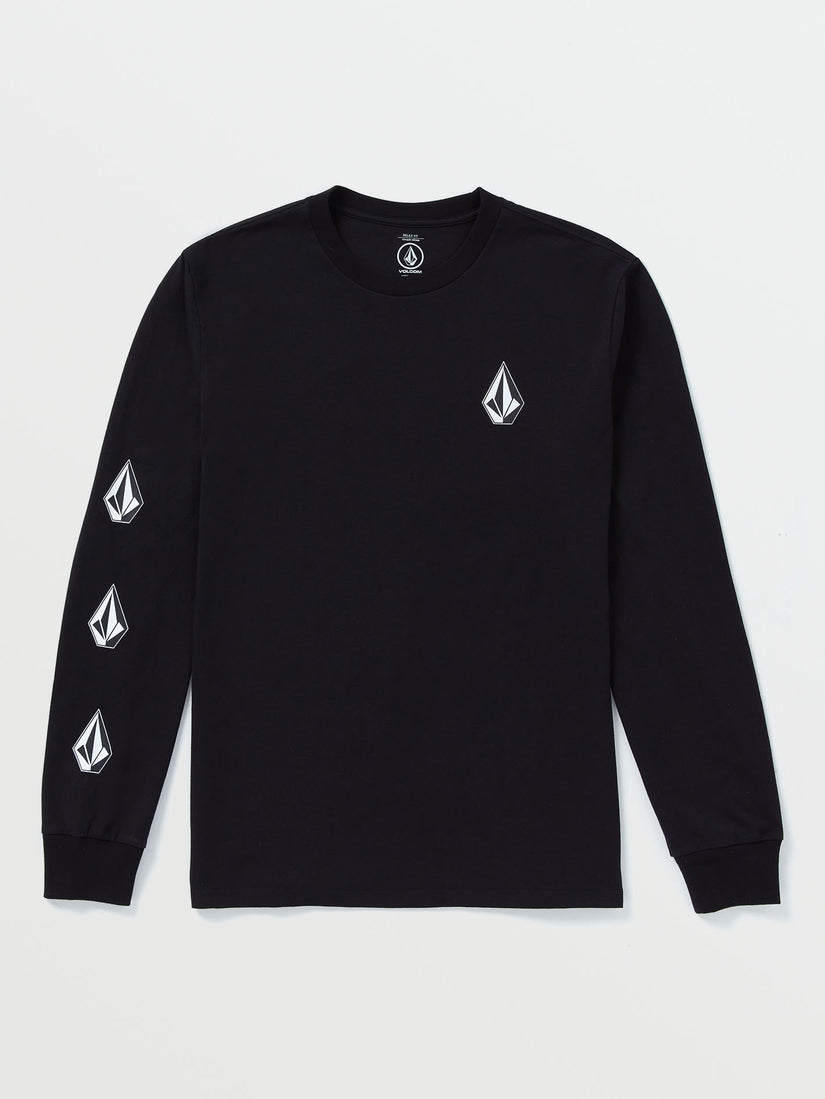 Iconic Stone Long Sleeve Tee - Black