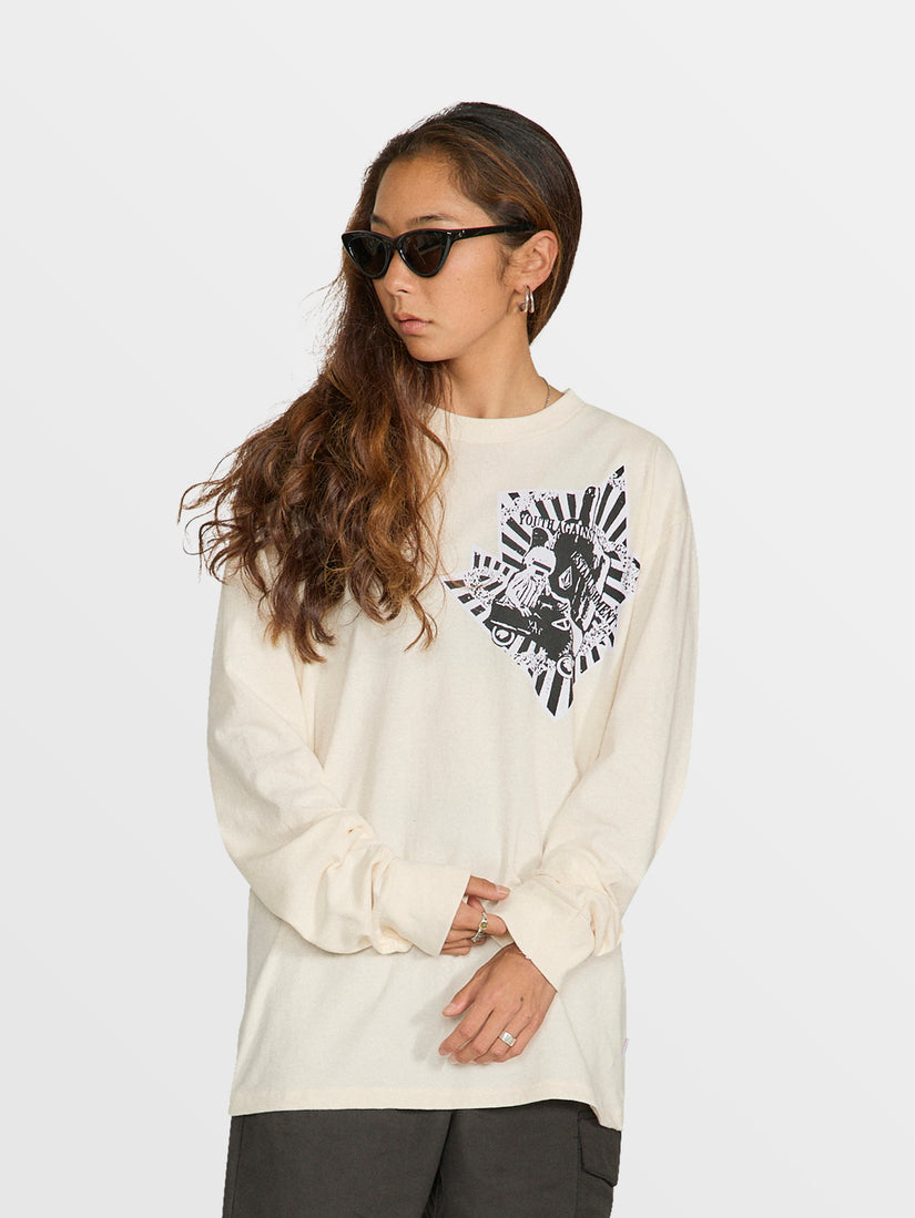 Tokyo True Arrows Long Sleeve Tee - Dirty White