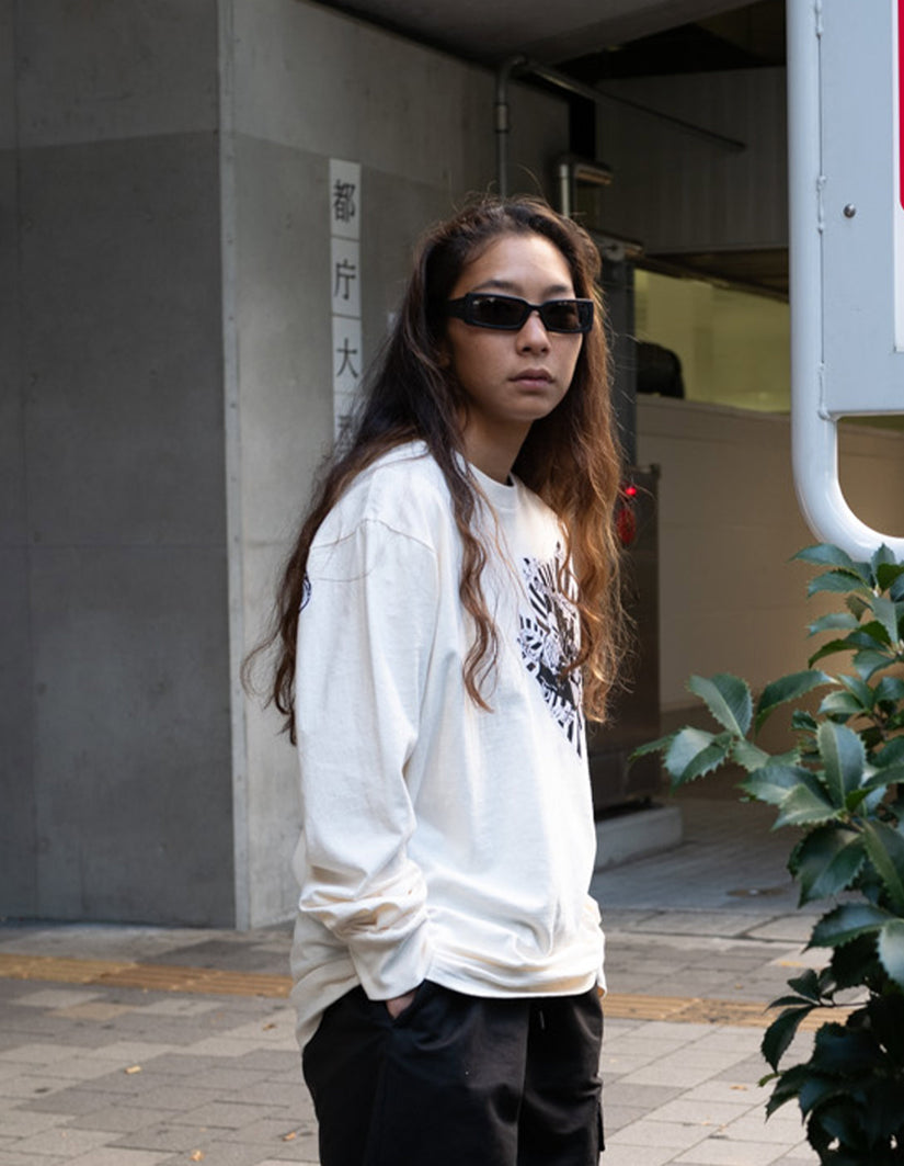 Tokyo True Arrows Long Sleeve Tee - Dirty White