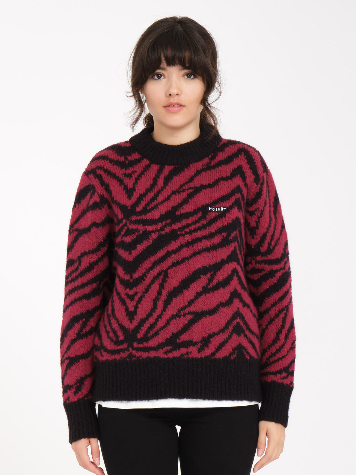 Zebra Sweater - WINE – Volcom Japan