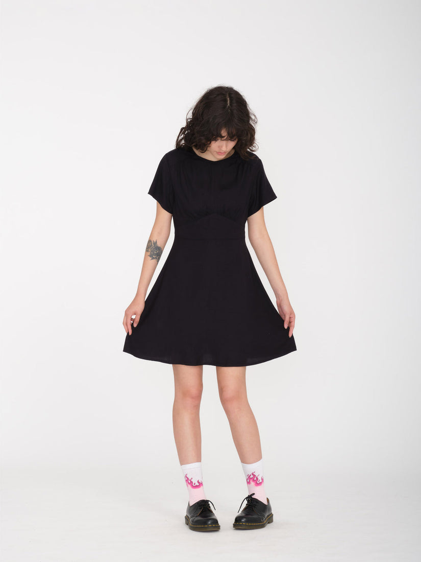 Womens Surfpunk Dress - BLACK