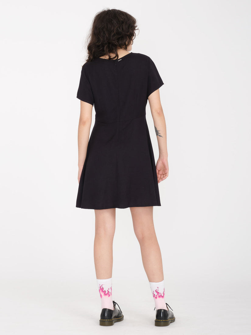 Womens Surfpunk Dress - BLACK