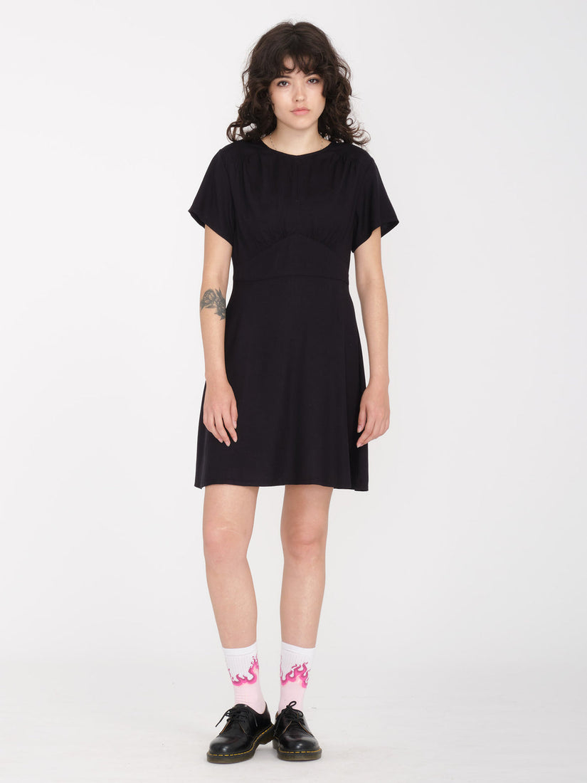 Womens Surfpunk Dress - BLACK