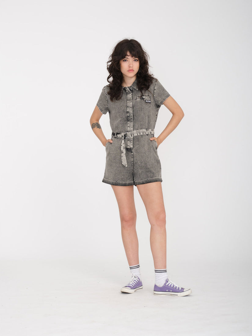 Womens Asphalt Romper - BLACK