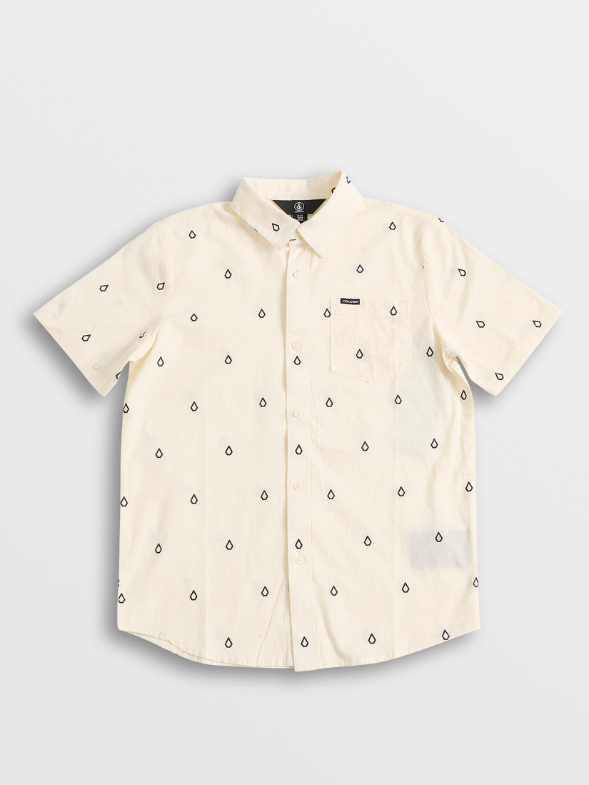 Big Boys Patterson Short Sleeve Woven Shirt - White Flash