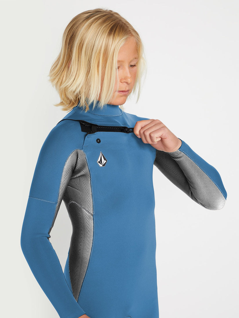 Big Boys Modulator 2mm Chest Zip Long Sleeve Springsuit - Cruzer Blue