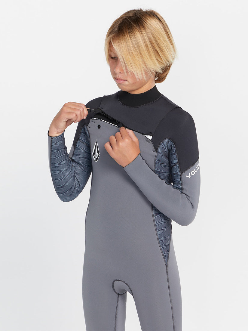 Big Boys Modulator 3/2mm Chest Zip Long Sleeve Fullsuit - Charcoal