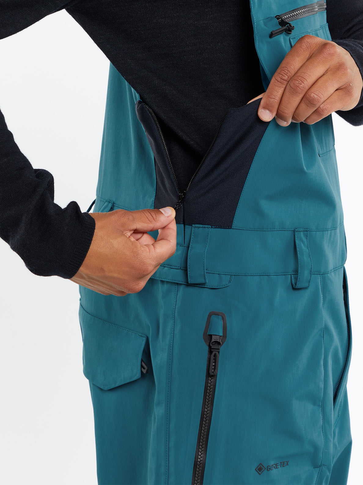 Mens Rain Gore-Tex Bib Overalls - Blue – Volcom Japan