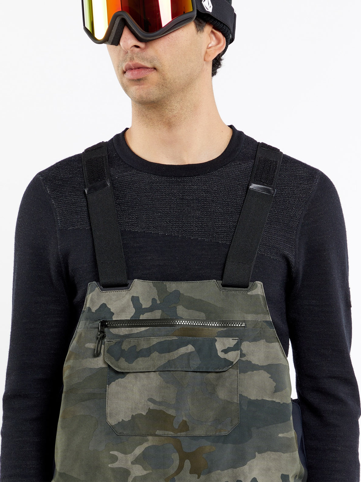 Mens Rain Gore-Tex Bib Overalls - Cloudwash Camo | Volcom Japan