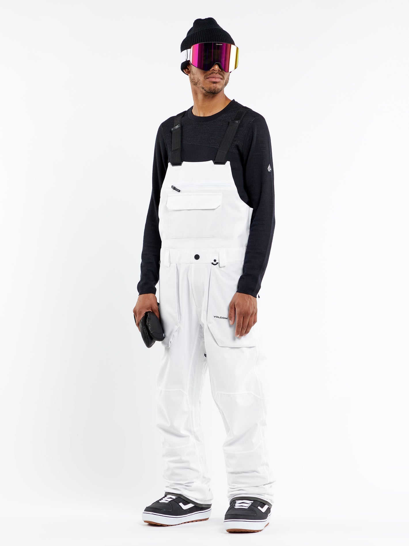 Mens Roan Bib Overalls - White – Volcom Japan