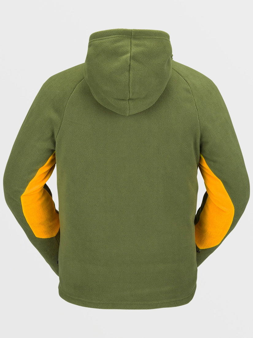 Polar Fleece Hooded Full Zip - Military