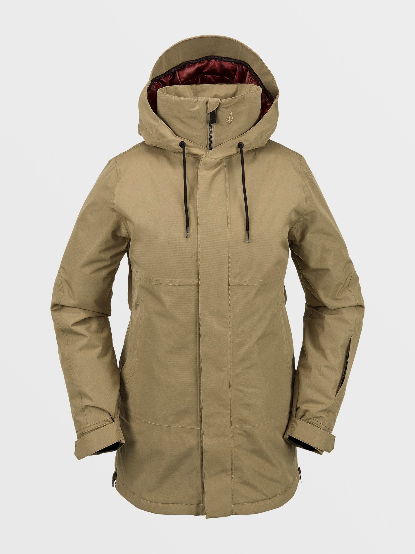 Womens Paxson 2L Tds Inf Parka - Dark Khaki | Volcom Japan