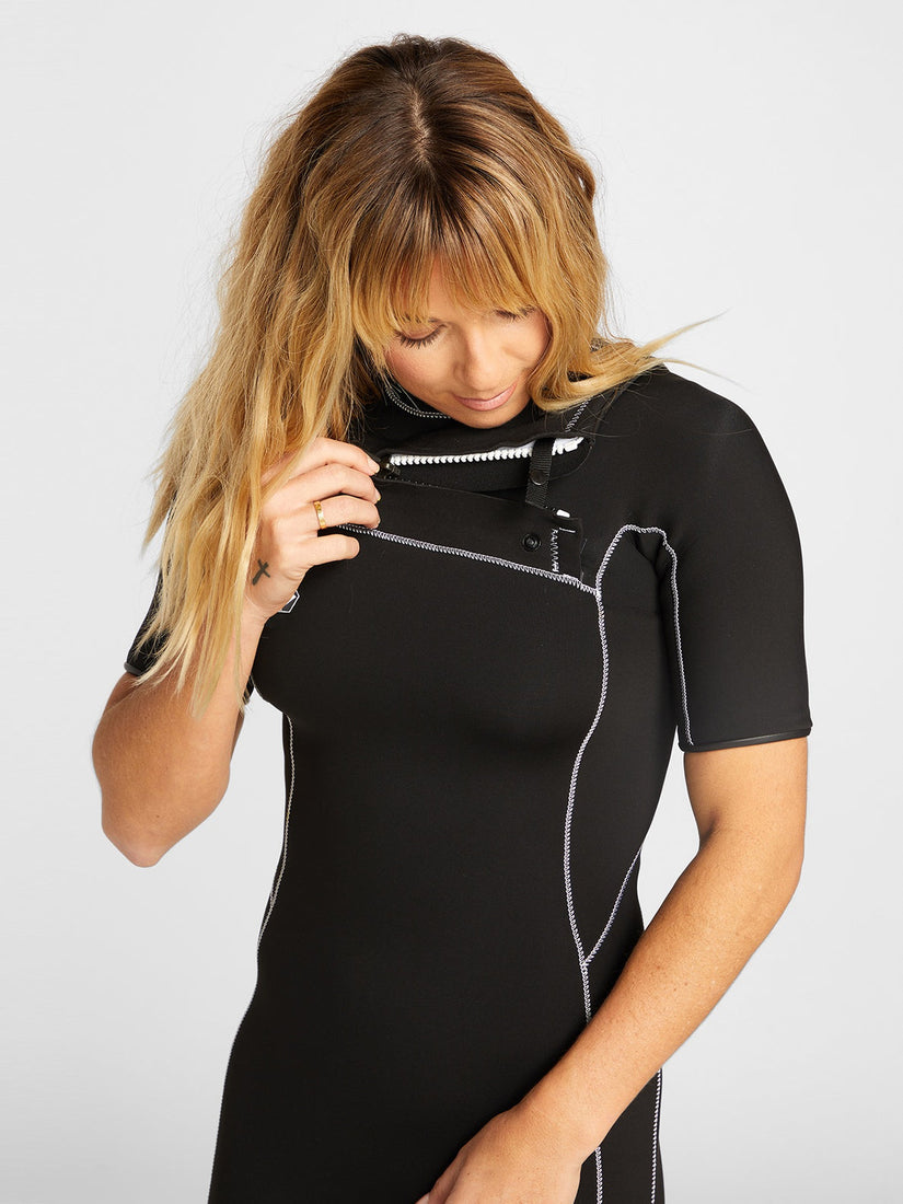 Womens Modulator 2mm Short Sleeve Wetsuit - Black