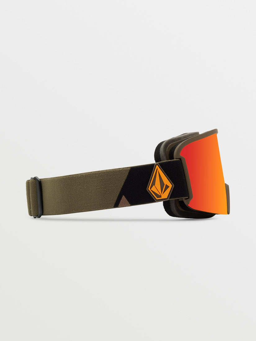 Garden Goggle - Military/Gold / Red Chrome+BL