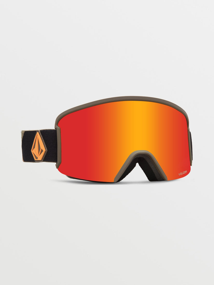 Garden Goggle - Military/Gold / Red Chrome+BL