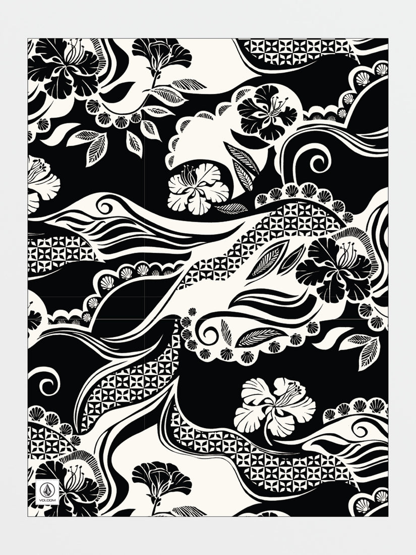 Xl Beach Towel - Black/white