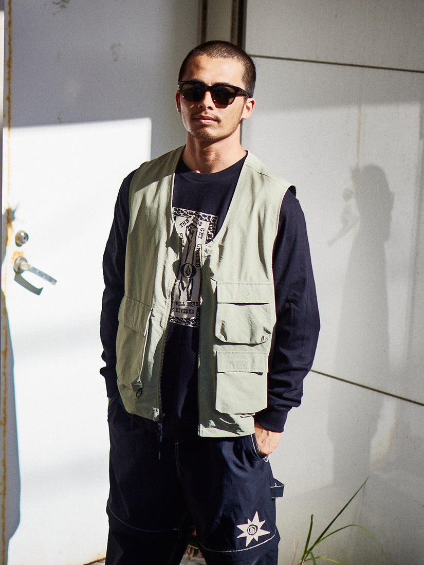 Tokyo True Nylon Vest - Seagrass Green