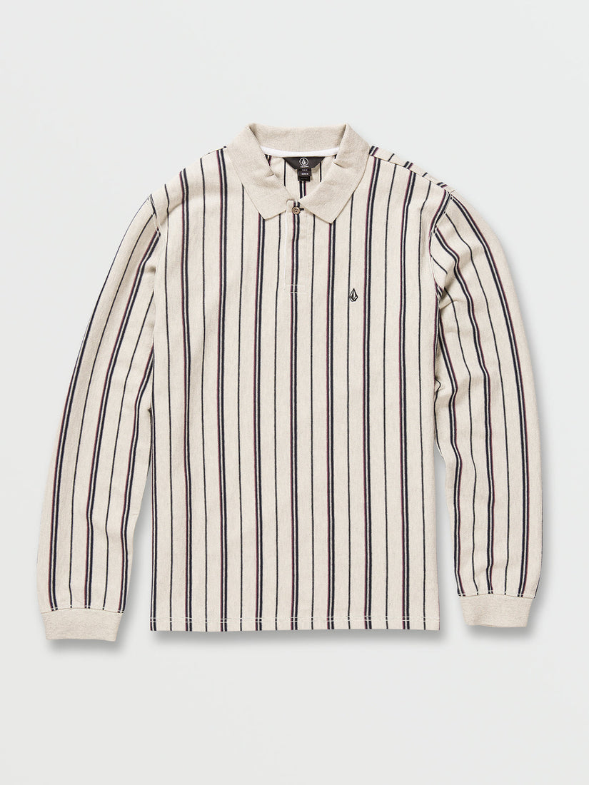 SUMPTER LONG SLEEVE POLO - WHITE FLASH