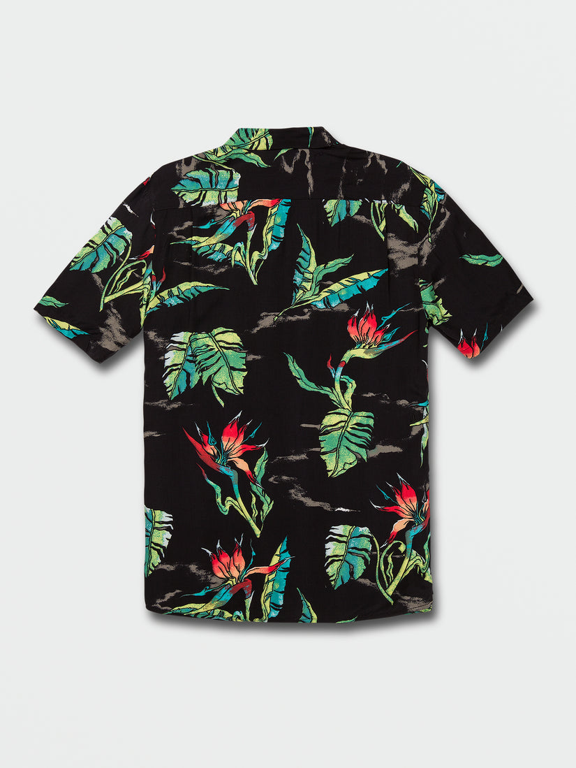 Birds Of Raredise Short Sleeve Shirt - Black (A0422206_BLK) [B]