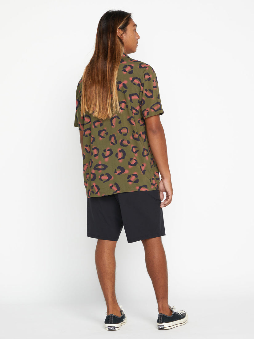 Stone Party Animals Short Sleeve Shirt - Military