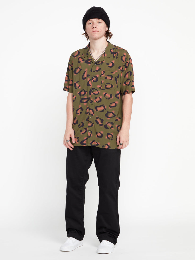 Stone Party Animals Short Sleeve Shirt - Military