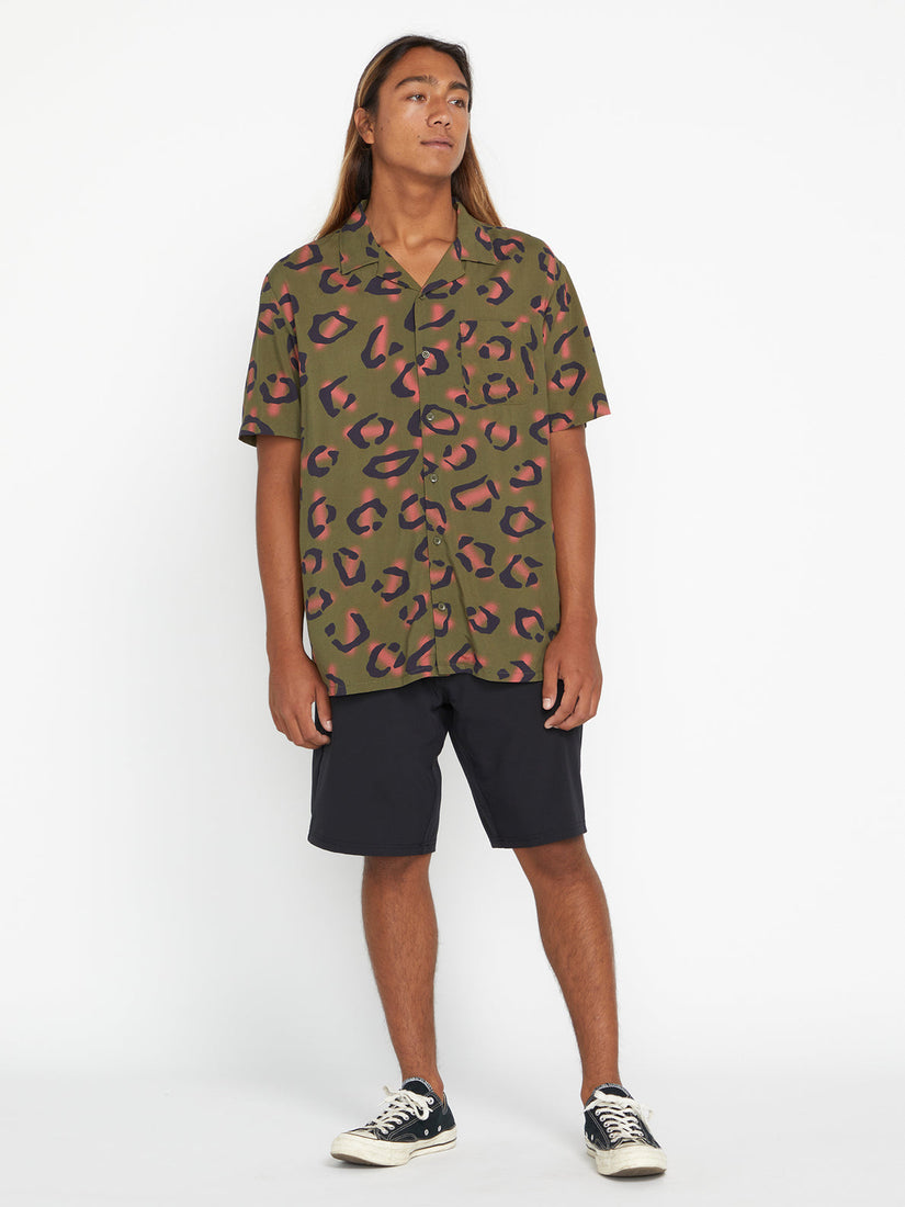 Stone Party Animals Short Sleeve Shirt - Military