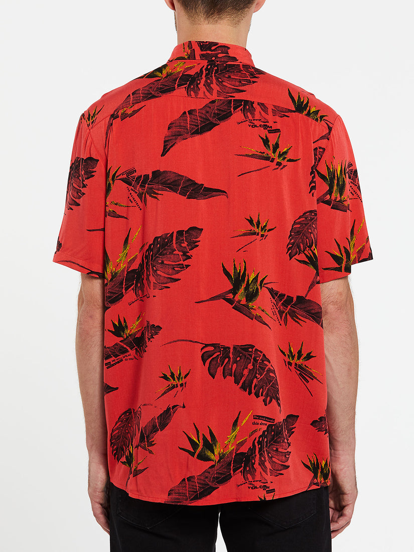 Floral Erupter Short Sleeve - Lava Rock Red (A0432001_LRR) [B]