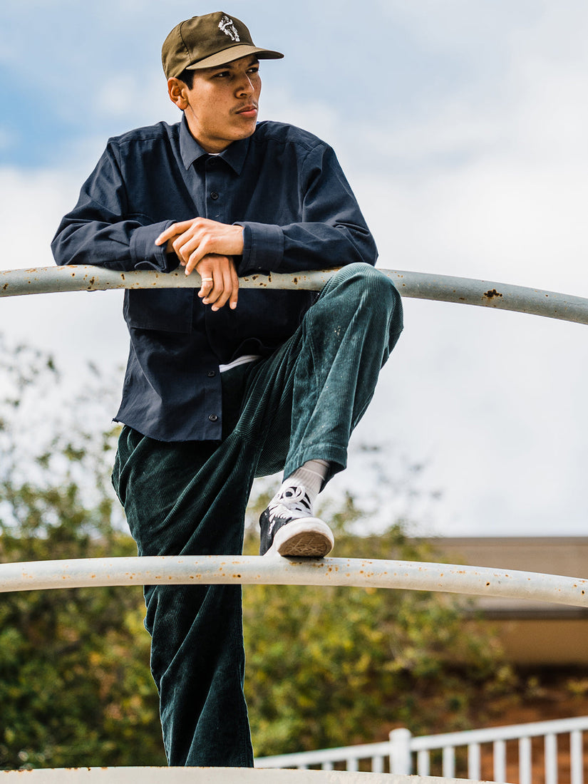 LOUIE LOPEZ LONG SLEEVE WORK SHIRT - NAVY