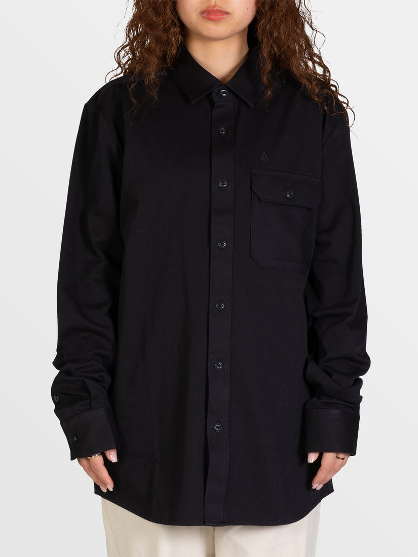 FRICKIN LONG SLEEVE WORK SHIRT - BLACK