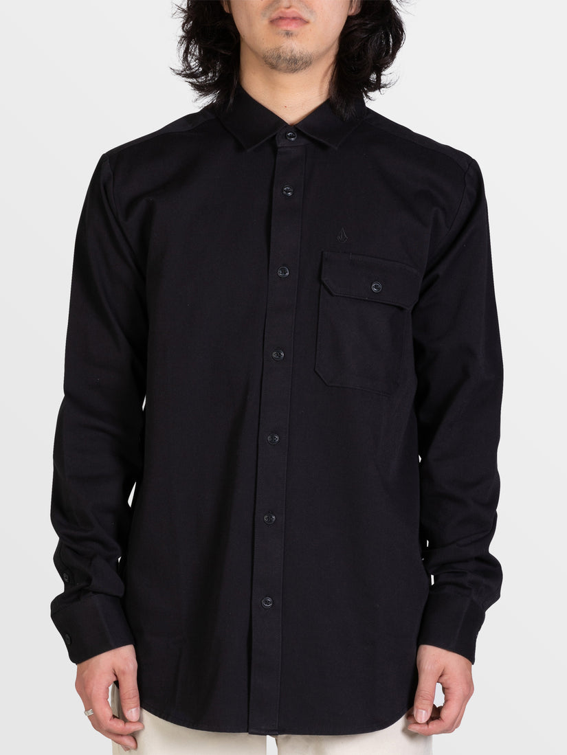 FRICKIN LONG SLEEVE WORK SHIRT - BLACK