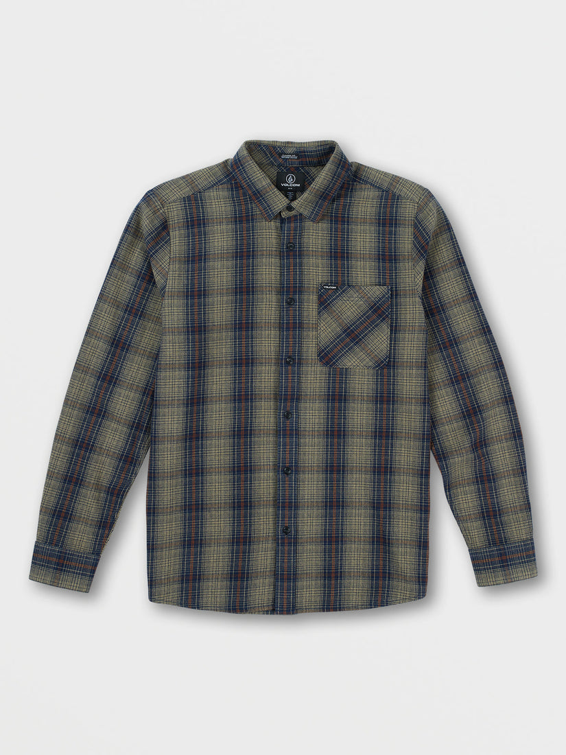 HEAVY TWILLS FLANNEL LONG SLEEVE SHIRT - KHAKI