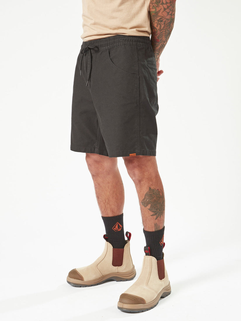 Volcom Workwear Caliper Elastic Waist Shorts - Black