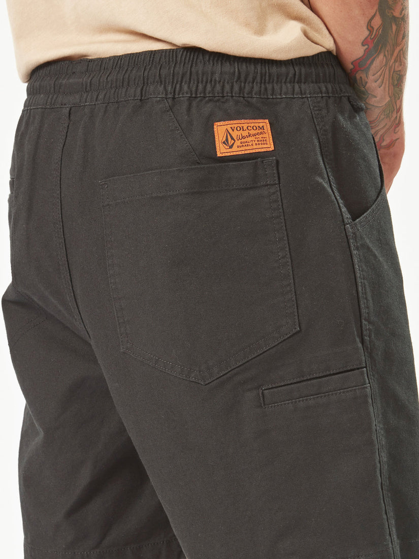 Volcom Workwear Caliper Elastic Waist Shorts - Black