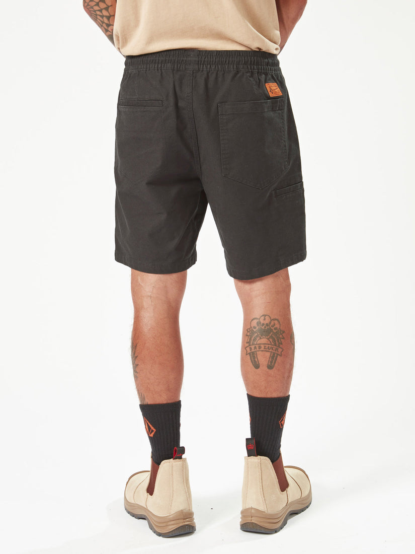 Volcom Workwear Caliper Elastic Waist Shorts - Black