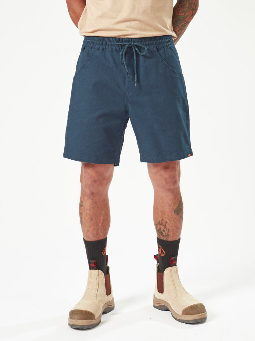 Volcom Workwear Caliper Elastic Waist Shorts - Navy