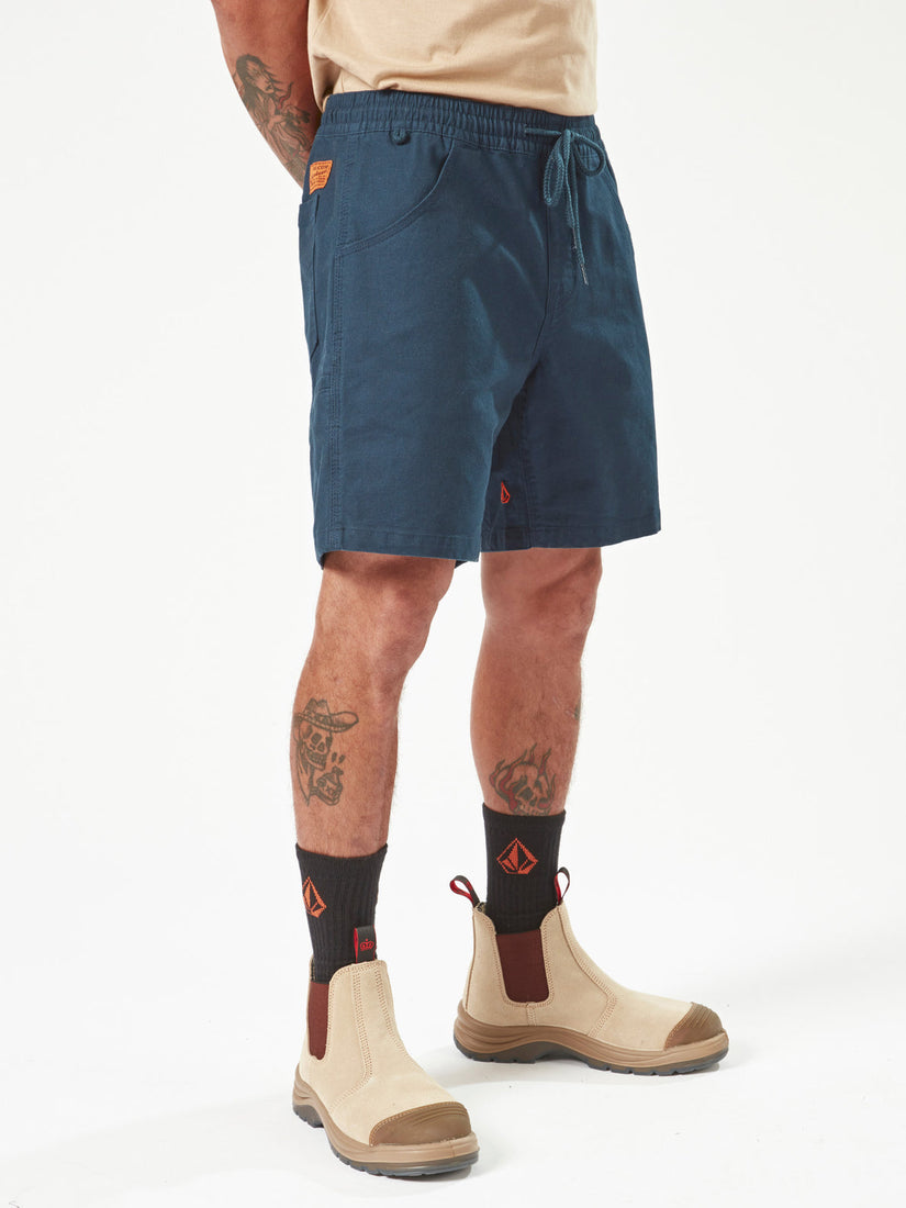 Volcom Workwear Caliper Elastic Waist Shorts - Navy