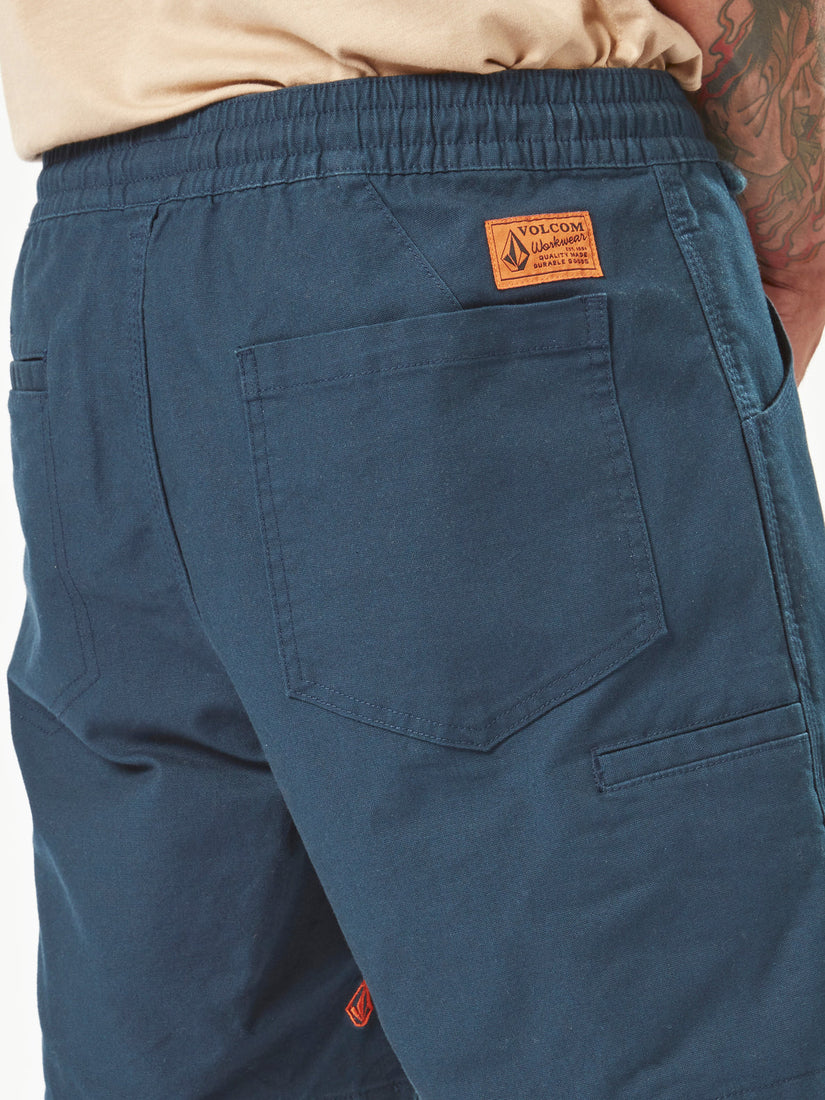 Volcom Workwear Caliper Elastic Waist Shorts - Navy