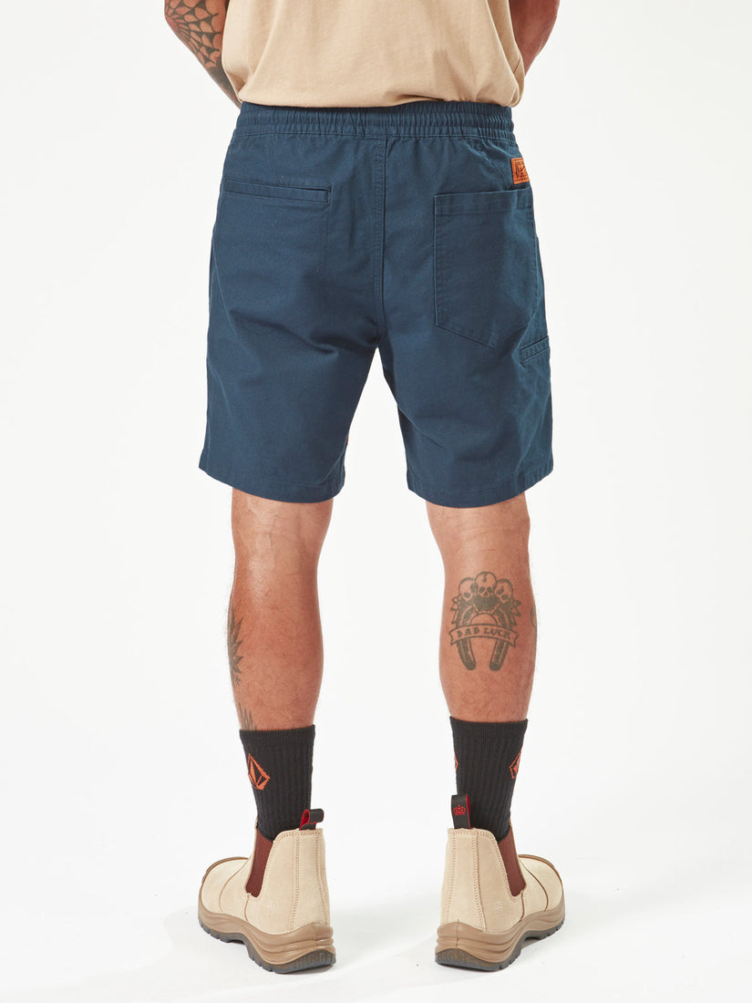 Volcom Workwear Caliper Elastic Waist Shorts - Navy