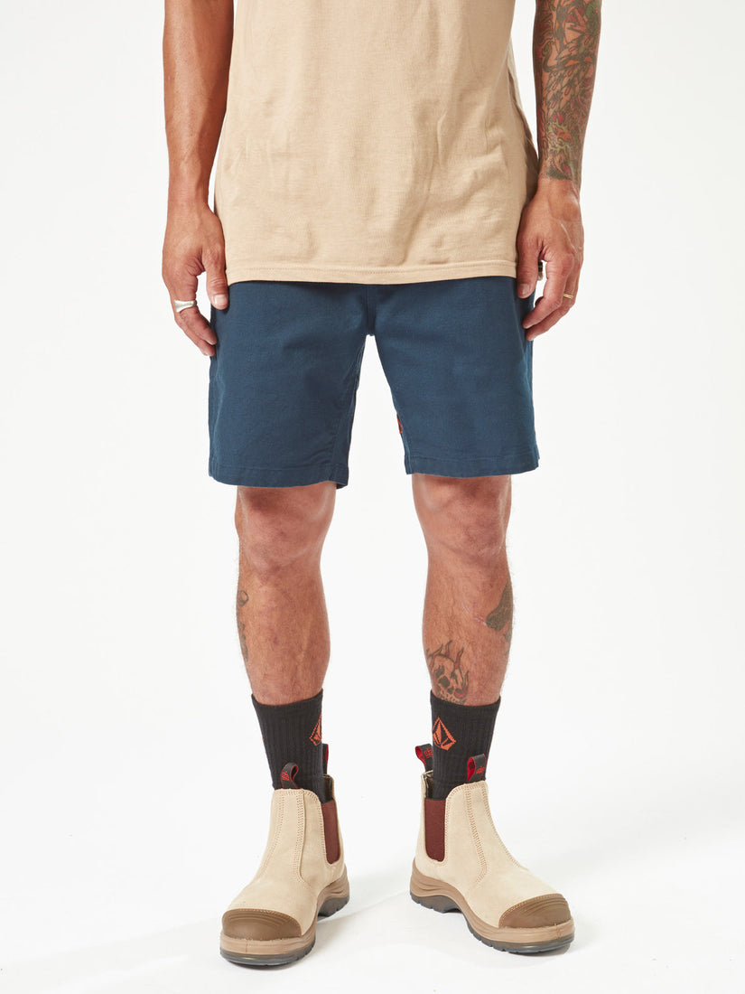 Volcom Workwear Caliper Elastic Waist Shorts - Navy