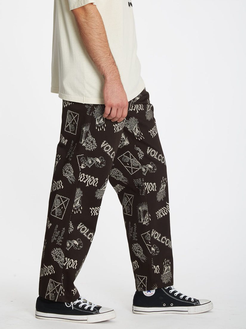 FEATURED ARTIST VADERETRO ELASTIC WAIST PANTS - PRINT