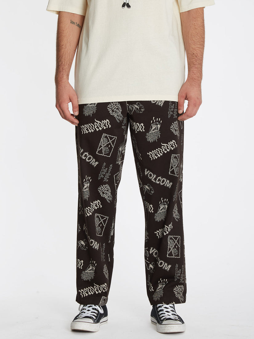 FEATURED ARTIST VADERETRO ELASTIC WAIST PANTS - PRINT