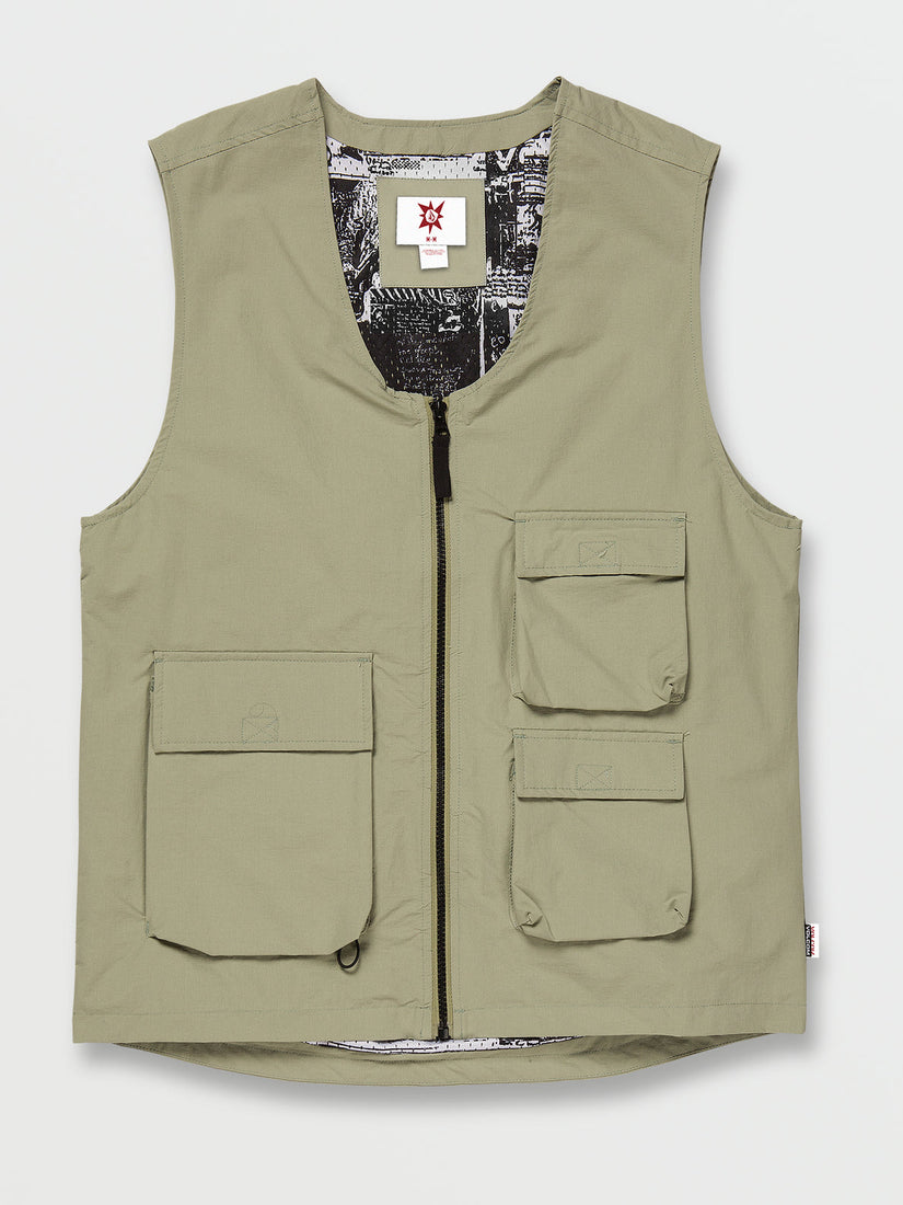 Tokyo True Nylon Vest - Seagrass Green