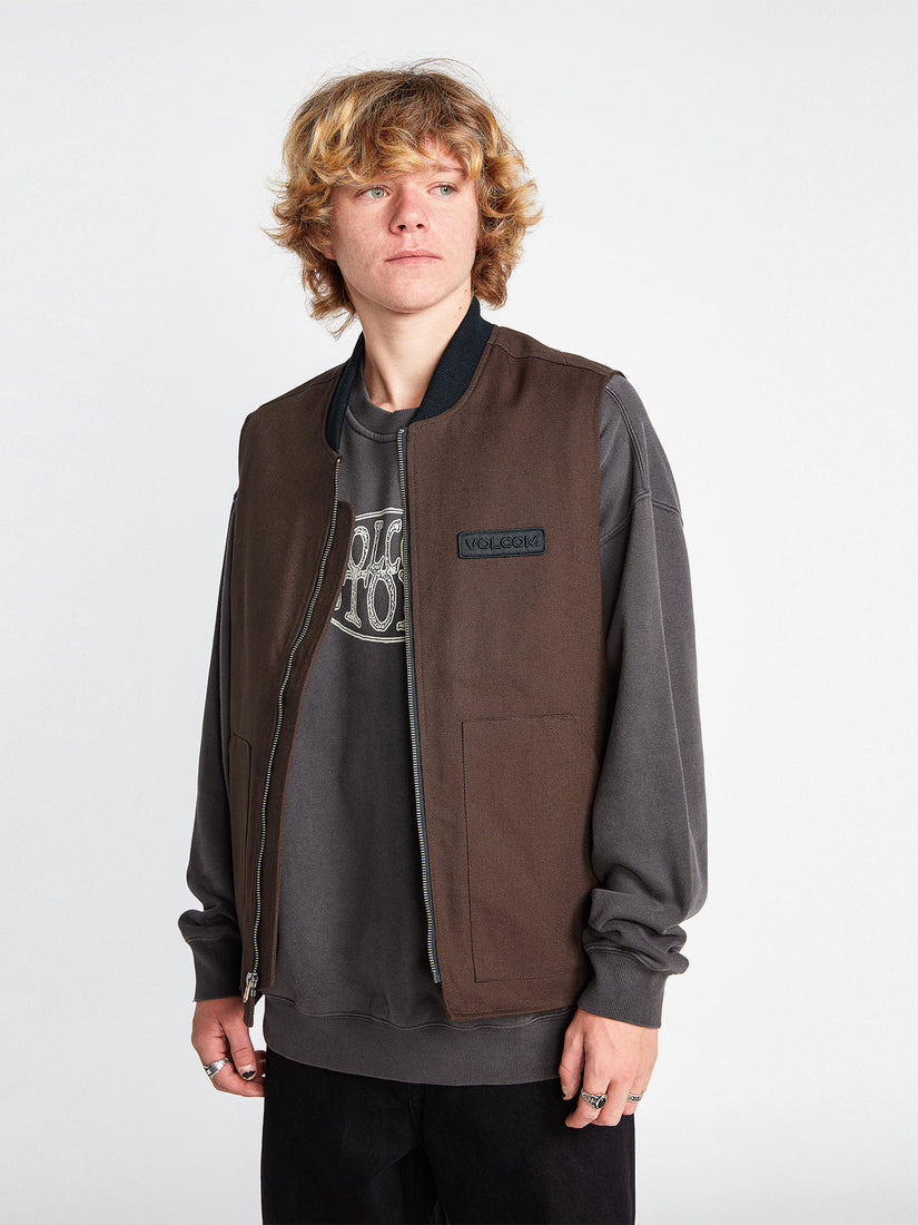 SKATE VITALS COLLIN PROVOST VEST - DARK BROWN