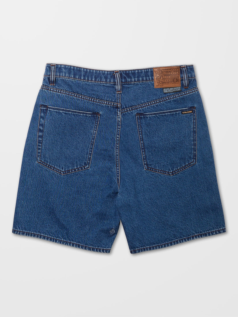 BILLOW DENIM SHORT - OLIVER MID BLUE