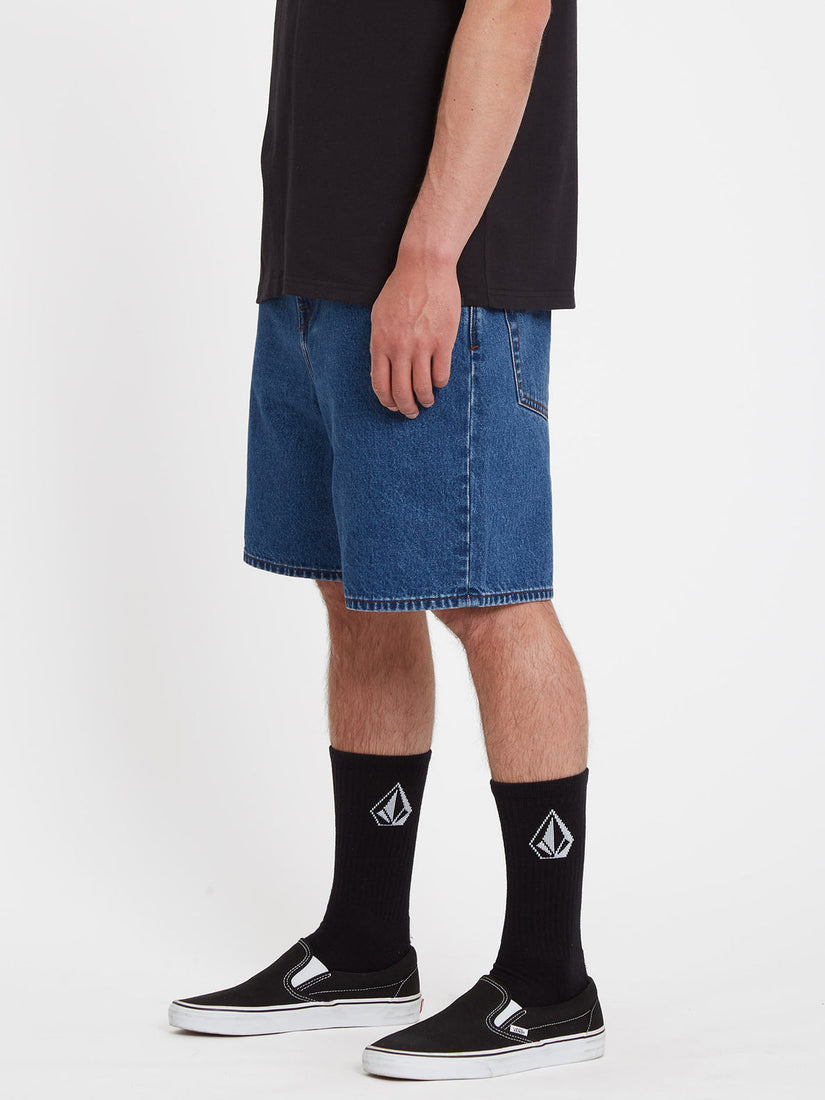 BILLOW DENIM SHORT - OLIVER MID BLUE