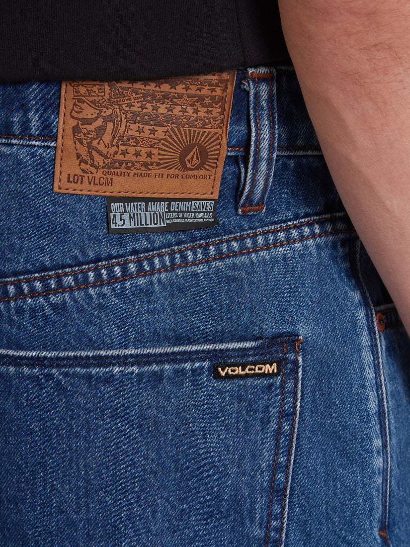 BILLOW DENIM SHORT - OLIVER MID BLUE